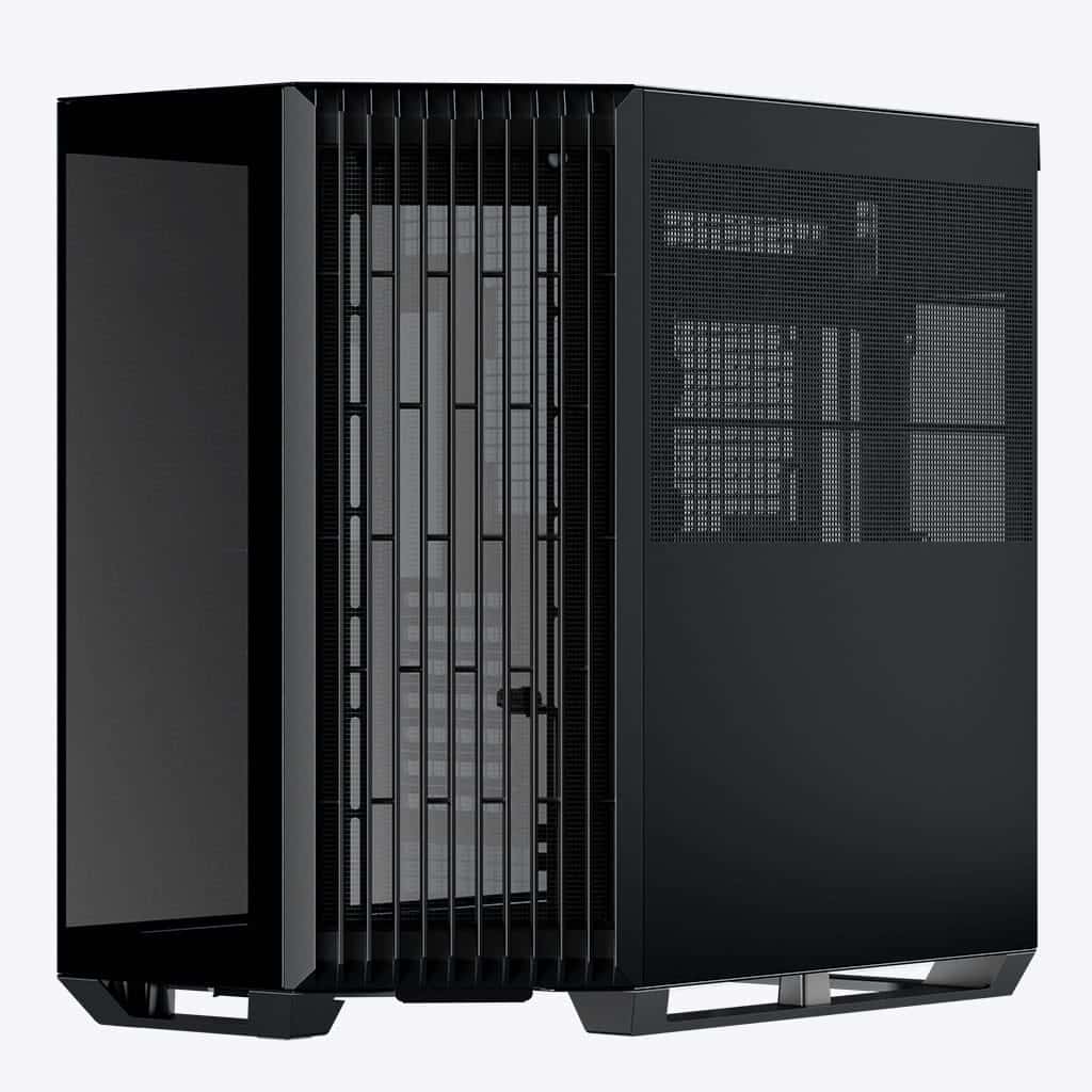 APNX APNX V1 V1-BK-v1 ATX Mid Tower Glass Edition Computer Case, Upto ATX Motherboards, Upto 360mm Radiators, Vertical GPU Holder Kit, Adjustable Motherboard Displacement, Black | APCM-VI01003.11 - thumbnail 2