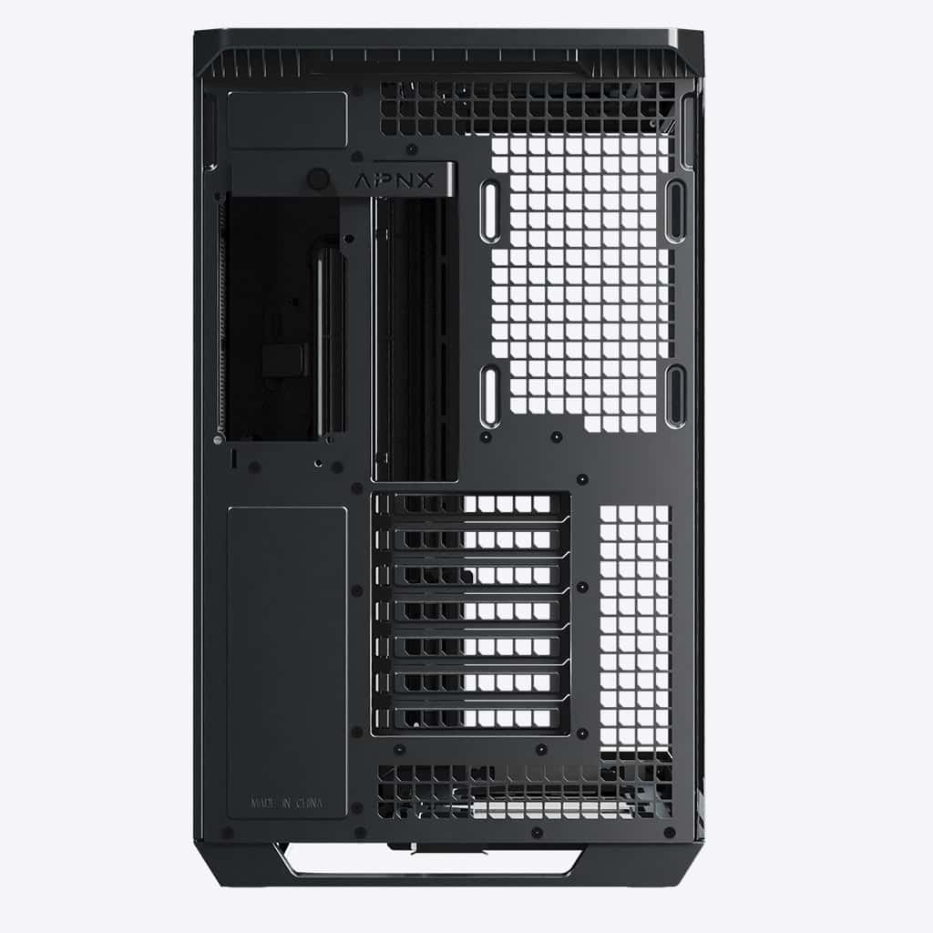 APNX APNX V1 V1-BK-v1 ATX Mid Tower Glass Edition Computer Case, Upto ATX Motherboards, Upto 360mm Radiators, Vertical GPU Holder Kit, Adjustable Motherboard Displacement, Black | APCM-VI01003.11 - thumbnail 5