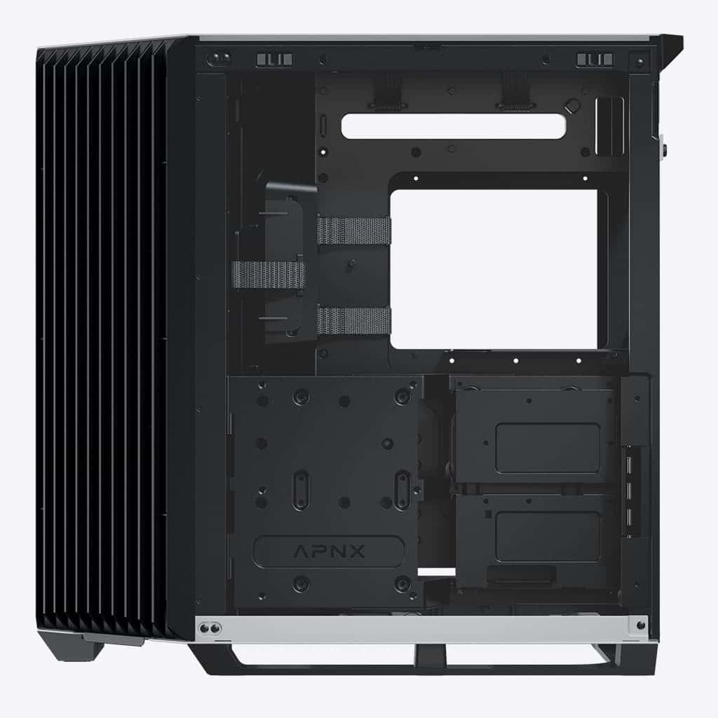HAVN APNX V1 V1-BW-v1 ATX Mid Tower Glass Edition Computer Case, Upto ATX Motherboards, Upto 360mm Radiators, Vertical GPU Holder Kit, Adjustable Motherboard Displacement, Black & White | APCM-V10 1003.M1 - thumbnail 7