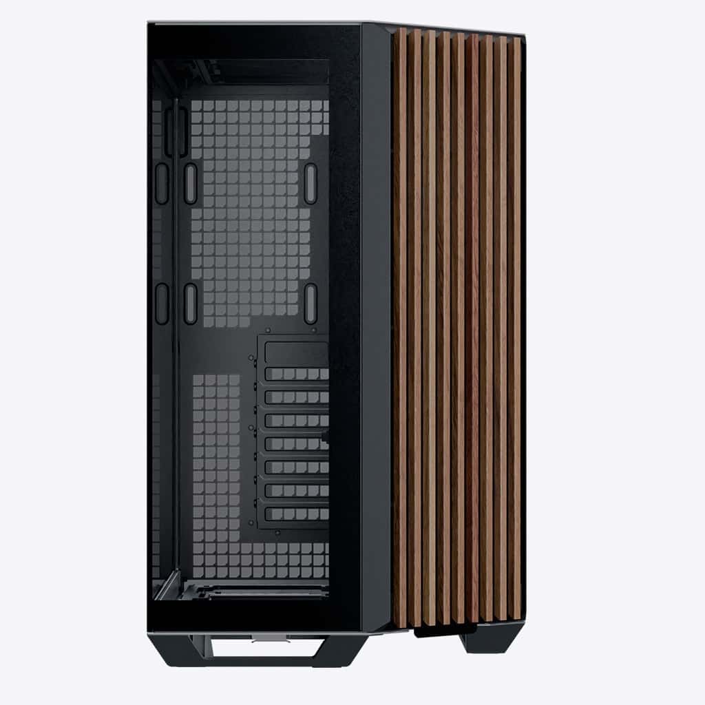 APNX APNX V1-W-WT-V1 ATX Mid Tower Black-and-White/Wood Computer Case, Upto ATX Motherboards, Upto 360mm Radiators, Vertical GPU Holder Kit, Adjustable Motherboard Displacement | APCM-VI01103.M1 - thumbnail 4