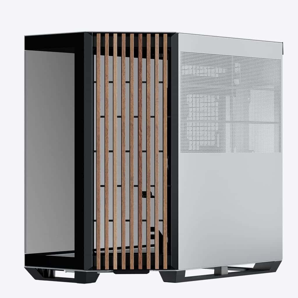APNX APNX V1-W-WT-V1 ATX Mid Tower Black-and-White/Wood Computer Case, Upto ATX Motherboards, Upto 360mm Radiators, Vertical GPU Holder Kit, Adjustable Motherboard Displacement | APCM-VI01103.M1 - thumbnail 5