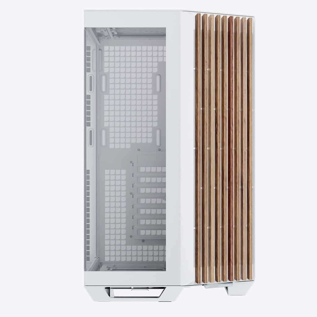 APNX APNX V1-W-WT-V1 ATX Mid Tower White/Wood Computer Case, Upto ATX Motherboards, Upto 360mm Radiators, Vertical GPU Holder Kit, Adjustable Motherboard Displacement, White | APCM-VI01103.21 - thumbnail 8
