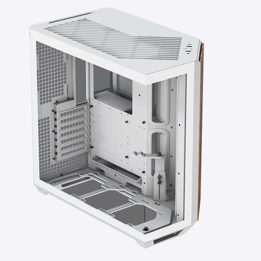 APNX APNX V1-W-WT-V1 ATX Mid Tower White/Wood Computer Case, Upto ATX Motherboards, Upto 360mm Radiators, Vertical GPU Holder Kit, Adjustable Motherboard Displacement, White | APCM-VI01103.21 - thumbnail 9