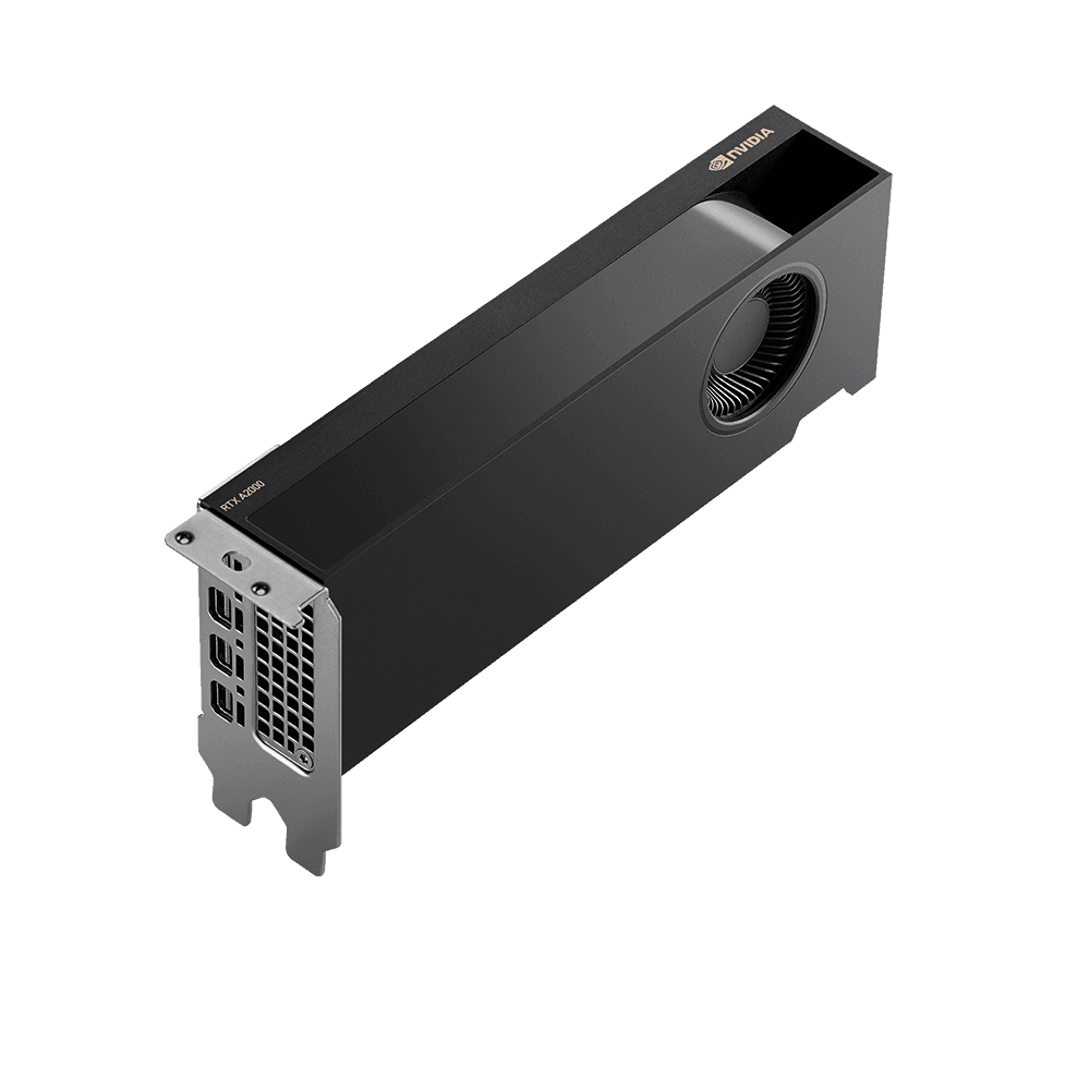 PNY PNY Nvidia RTX A2000 12GB GDDR6 Graphics Card, 3328 Cuda Cores, 8nm Process Size, 6001 MHz Memory Clock, 192 Bit, 288 GB/s Bandwidth, PCI Express 4.0 x16, Active Fansink | VCNRTXA2000-12GB-SB - thumbnail 3