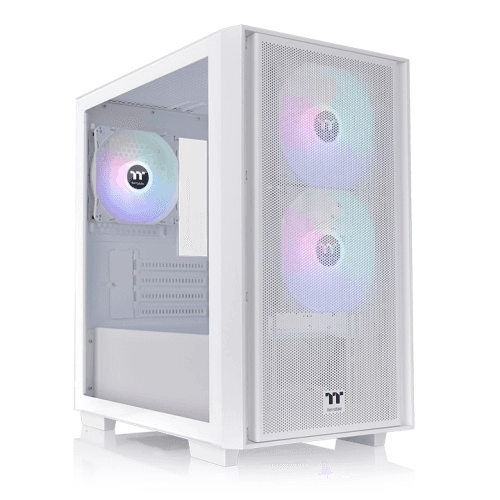 Thermaltake Thermaltake Versa H16 TG ARGB Micro Tower Case, Tempered Glass and Mesh Panel, 3x 120mm ARGB Lite Fans, Motherboard upto Micro ATX, Radiator Upto 280mm, White | CA-1Y8-00S6WN-01 - thumbnail 1