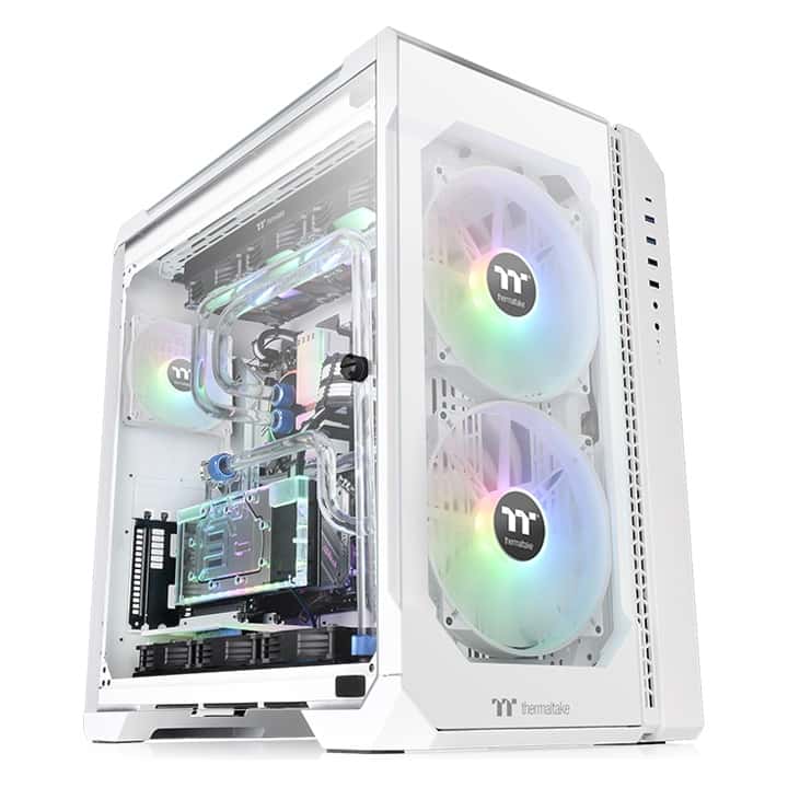 Thermaltake Thermaltake View 51 Tempered Glass ARGB Edition Full-Tower Chassis - Snow White Edition, 3x Pre Installed Fans, 3 x Tempered Glass (4mm thickness), support motherboards up to E-ATX | CA-1Q6-00M6WN-00 - thumbnail 1