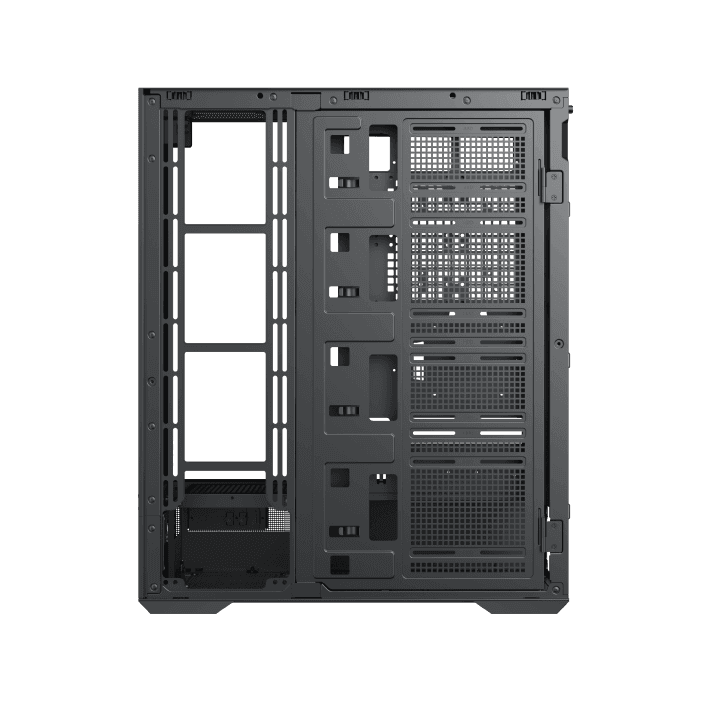 XIGMATEK Xigmatek Vision Pro E-ATX ARGB Case, 3x Tempered Glass, Smart Fan Control LCD Display Panel, 9x Fans Supports, MoBo Upto E-ATX, GPU Upto 410mm, Cooler Upto 360mm, Black | EN45158 - thumbnail 4