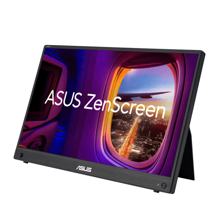 Asus ASUS ZenScreen MB16AHG portable monitor, 16 inch (15.6 inch viewable) FHD (1920 x 1080), IPS, 144Hz, USB-C, Mini-HDMI, Freesync Premium???, Ergo kickstand, Tripod socket, Flicker Free, Low Blue Light | 90LM08U0-B01170 - thumbnail 1