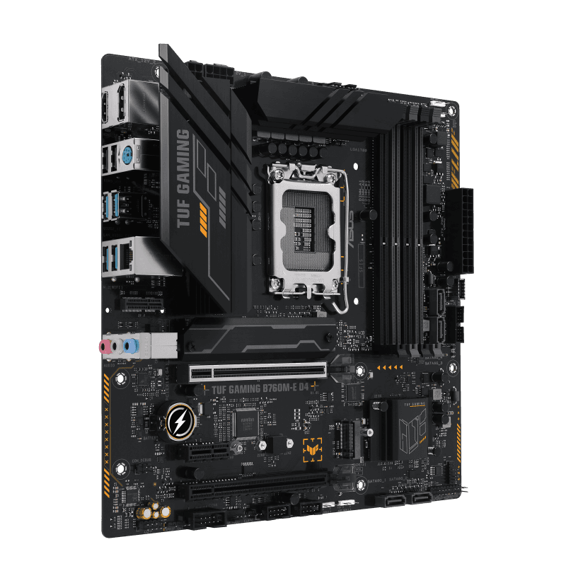 Asus ASUS TUF GAMING B760M-E D4 LGA1700 mATX Motherboard, Intel B760 Chipset, 4x DDR4 DIMM, 128GB Max Memory, 2.5Gb Ethernet, 2 x M.2, PCIe 4.0, USB 3.2 10G/5G, HDMI / DP / PS/2 | 90MB1E90-M0EAY0 - thumbnail 8