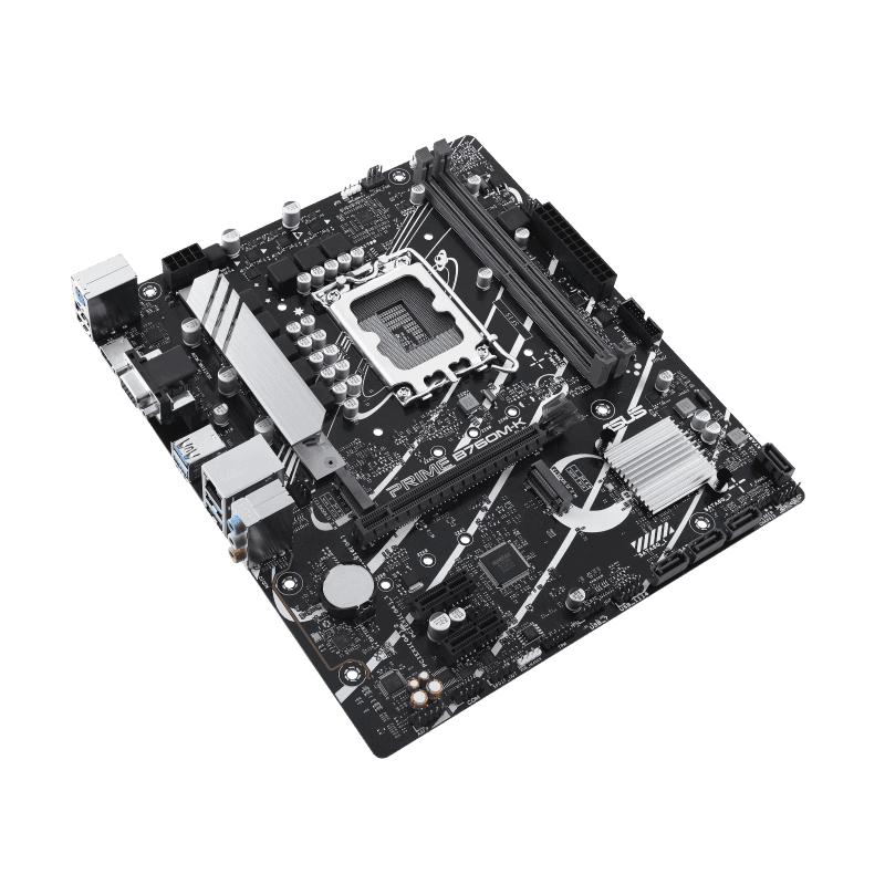 Asus ASUS Prime B760M-K  Intel B760 LGA 1700 mATX motherboard with PCIe 4.0, 2x PCIe 4.0 M.2 slots, DDR5, Realtek 2.5Gb Ethernet, VGA, HDMI, SATA 6 Gbps, front USB 3.2 Gen 1, Aura Sync | 90MB1FI0-M0EAY0 - thumbnail 4