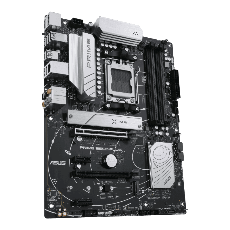 Asus ASUS PRIME B650-PLUS ATX Motherboard, AM5 Socket, AMD B650 Chipset, 4 x 2-Channel DDR5 128GB Max, Realtek 2.5Gb Ethernet, USB 3.2/2.0, 4x SATA, 2x M.2, 1x PCIe 4.0 x16, 1x HDMI/DP | 90MB1BS0-M0EAY0 - thumbnail 2