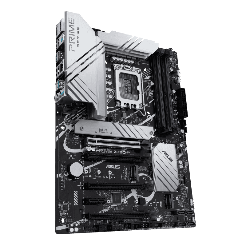 Asus ASUS Prime Z790-P-CSM, Intel Z790 LGA 1700 ATX motherboard with PCIe 5.0, three M.2 slots, 14+1 DrMOS, DDR5, Realtek 2.5 Gb LAN, HDMI, DP, USB 3.2 Gen 2x2 Type-C, front USB 3.2 Gen 2 Type-C, Thunderbolt (USB4) support, Arua Sync | 90MB1CK0-M0EAYC - thumbnail 1