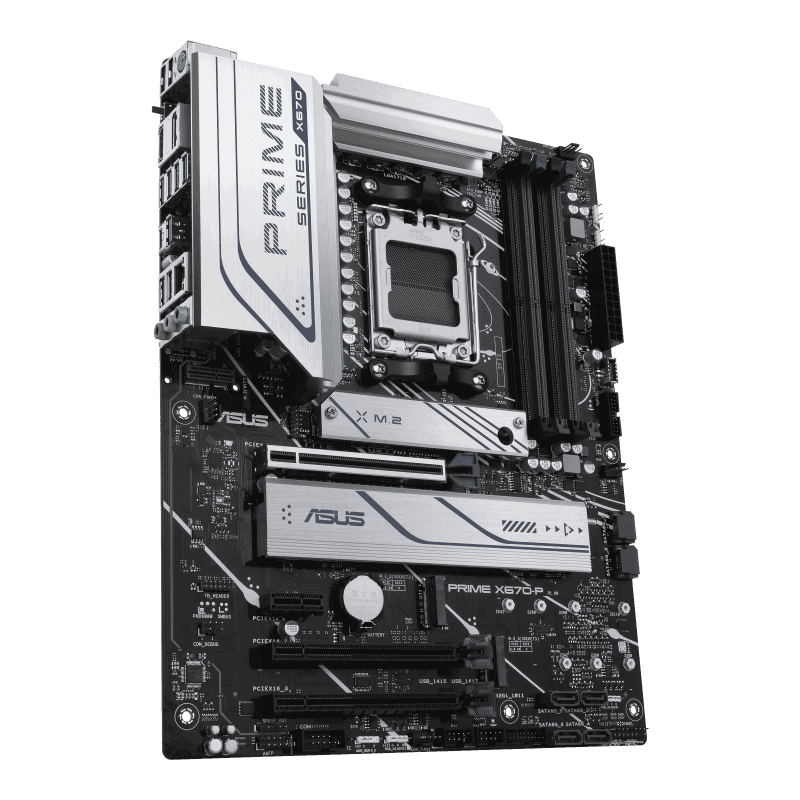 Asus Asus Prime X670-P ATX DDR5 Motherboard, AMD Socket AM5, X670 Chipset, 4x DIMM Max 128GB Memory, Realtek 2.5Gb Ethernet, V-M.2 Slot Only, PCIe 4.0 x16 Slot, M.2 | 90MB1BU0-M0EAY0 - thumbnail 6