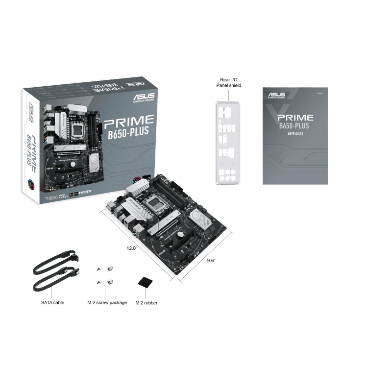 Asus ASUS PRIME B650-PLUS ATX Motherboard, AM5 Socket, AMD B650 Chipset, 4 x 2-Channel DDR5 128GB Max, Realtek 2.5Gb Ethernet, USB 3.2/2.0, 4x SATA, 2x M.2, 1x PCIe 4.0 x16, 1x HDMI/DP | 90MB1BS0-M0EAY0 - thumbnail 6