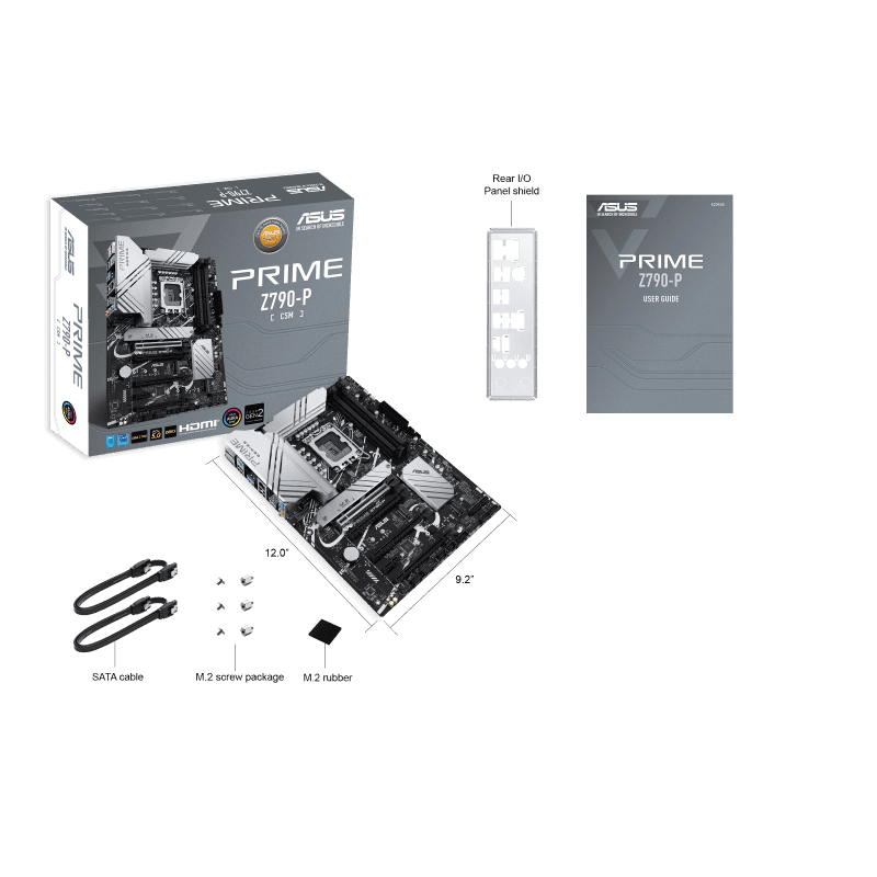 Asus ASUS Prime Z790-P-CSM, Intel Z790 LGA 1700 ATX motherboard with PCIe 5.0, three M.2 slots, 14+1 DrMOS, DDR5, Realtek 2.5 Gb LAN, HDMI, DP, USB 3.2 Gen 2x2 Type-C, front USB 3.2 Gen 2 Type-C, Thunderbolt (USB4) support, Arua Sync | 90MB1CK0-M0EAYC - thumbnail 5