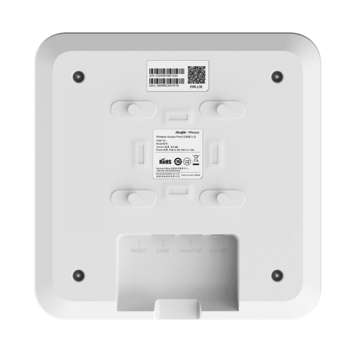 Ruijie Reyee Wireless RG-RAP2260(E) AX3200 Wi-Fi 6 Multi-Gigabit Ceiling Mount Indoor Access Point thumbnail 4