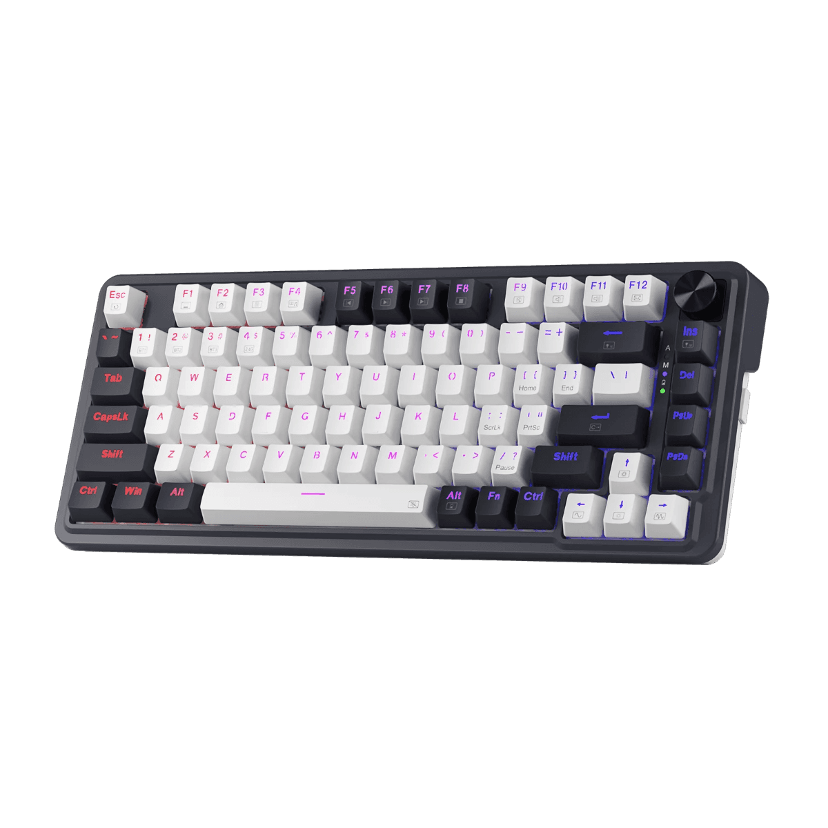 Redragon Redragon UCAL K673 PRO Wireless 75% Mechanical Gaming Keyboard, 81 Keys Hot-swappable, 3 Compact Mode, Hot-Swap Socket, Linear Red Switch, 3000mAh Battery | K673CPG-RGB-PRO - thumbnail 5