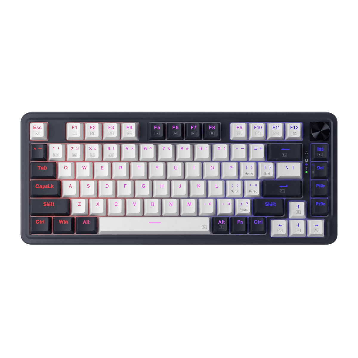 Redragon Redragon UCAL K673 PRO Wireless 75% Mechanical Gaming Keyboard, 81 Keys Hot-swappable, 3 Compact Mode, Hot-Swap Socket, Linear Red Switch, 3000mAh Battery | K673CPG-RGB-PRO - thumbnail 1