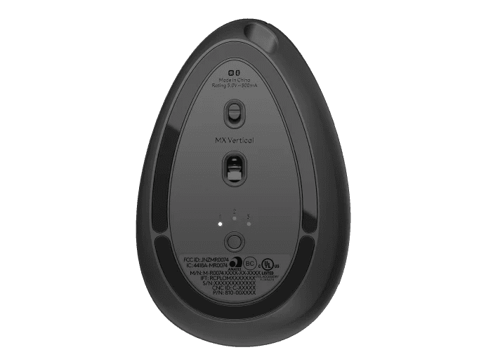 Logitech Logitech MX Vertical, Wire and Wireless Bluetooth Advanced Ergonomic Mouse, Less Muscular Strain, Natural Handshake Position, Improved Wrist Posture, Advanced Optical Tracking, Black | 910-005448 - thumbnail 3