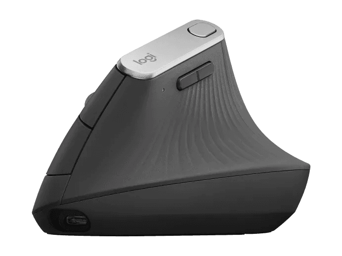 Logitech Logitech MX Vertical, Wire and Wireless Bluetooth Advanced Ergonomic Mouse, Less Muscular Strain, Natural Handshake Position, Improved Wrist Posture, Advanced Optical Tracking, Black | 910-005448 - thumbnail 4