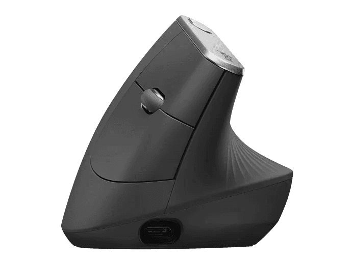 Logitech Logitech MX Vertical, Wire and Wireless Bluetooth Advanced Ergonomic Mouse, Less Muscular Strain, Natural Handshake Position, Improved Wrist Posture, Advanced Optical Tracking, Black | 910-005448 - thumbnail 5