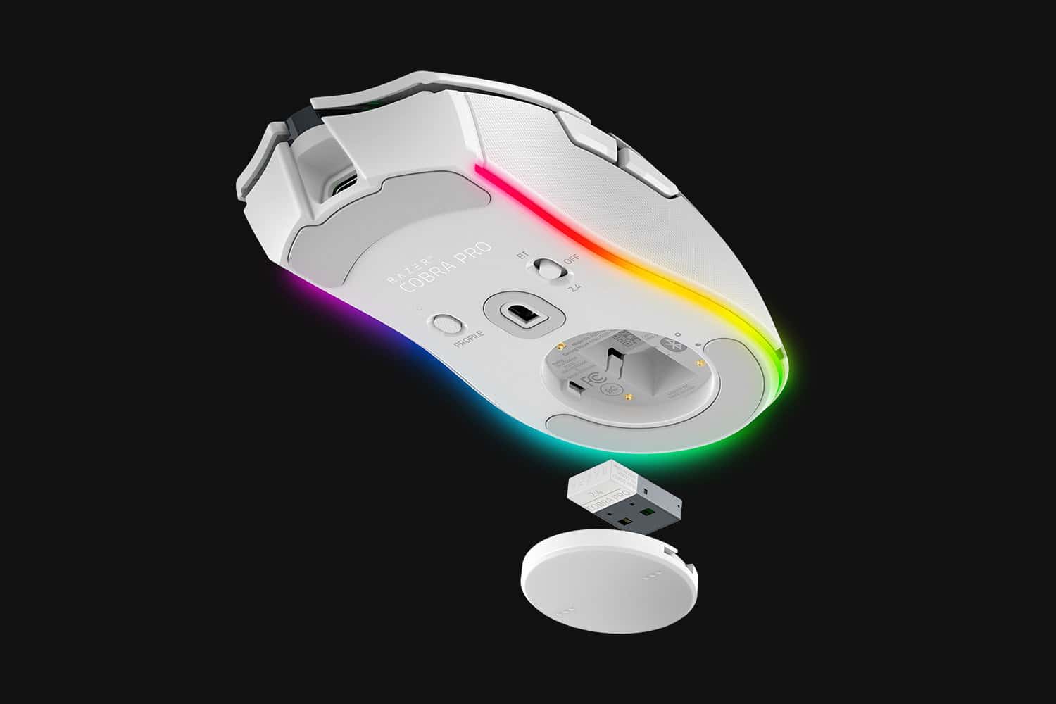 Razer Cobra Pro - White Customizable Wireless Gaming Mouse with Razer Chroma RGB | RZ01-04660200-R3G1 thumbnail 5