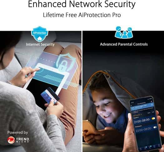 Asus Asus RT-AX88U Pro AX6000 Dual Band WiFi 6 Router, Dual 2.5G Port, 2.0 GHz Quad Core CPU, Ai Protection Pro, WPA3, Mesh WiFi Support, WAN Aggregation, External Antenna x 4, Black | 90IG0820-MU9A00 - thumbnail 2