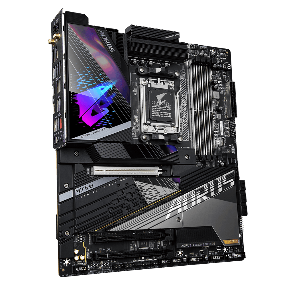 Gigabyte Gigabyte X670E AORUS XTREME (rev. 1.x) AMD X670 Chipset E-ATX Motherboard, DDR5, AM5, 4xSMD DIMMs, 4xPCIe 5.0 x4 M.2, 10GbE LAN & Wi-Fi 6E 802.11ax, DP, HDMI, USB-C 10Gbps, Dual USB-C 20Gbps, Q-Flash Plus  | X670E AORUS XTREME  DDR5 - thumbnail 6