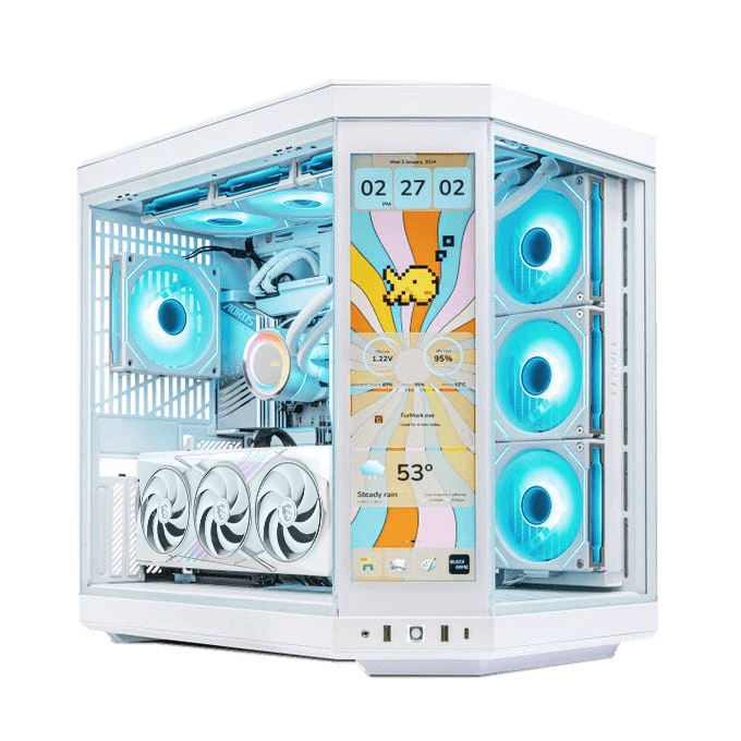 MSI AMD 9950X3D X Y70 Gaming & Rendering PC, AMD Ryzen 9 9950X3D, White RTX 5080 OC 16GB, 64GB (2x32GB) 6000MHz, 4TB NVMe SSD, 1000W - thumbnail 1