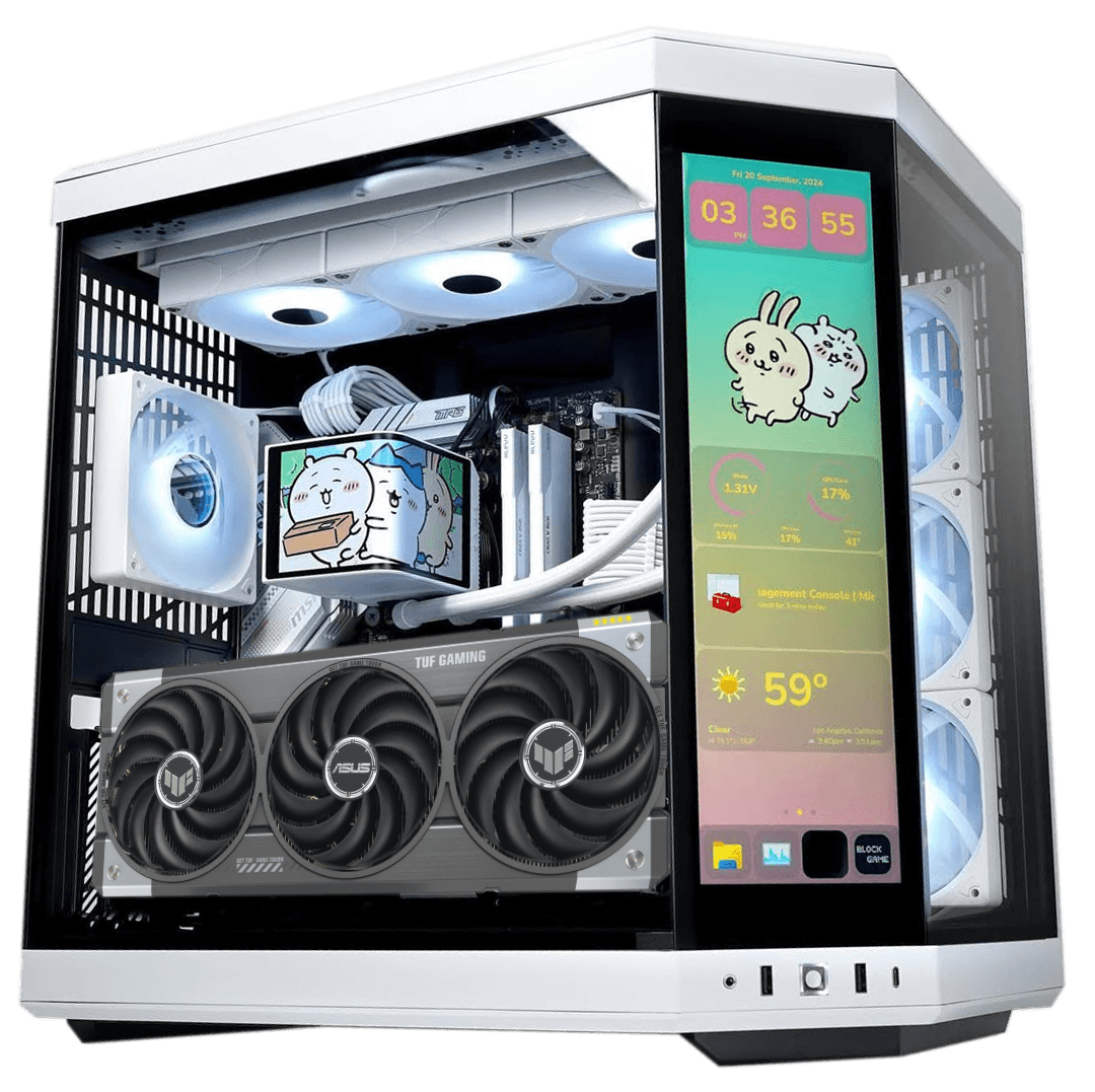 Asus AMD 9950X3D X Y70 Gaming & Rendering PC, AMD Ryzen 9 9950X3D, TUF GAMING 5090 OC EDITION 32GB, 64GB (2x32GB) CL30, 8TB BLACK SN850X, 1600W - thumbnail 1