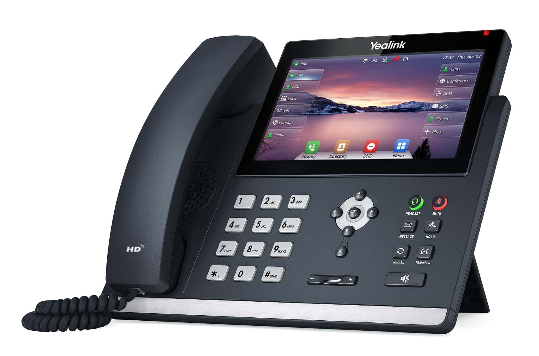Other Yealink SIP-T48U Advanced IP Power over Ethernet Corded Phone with Optima HD Voice Technology and 7.0 Inch LCD Touch Screen Colour Display with Backlight (800 x 480 Pixel) - Black - thumbnail 1