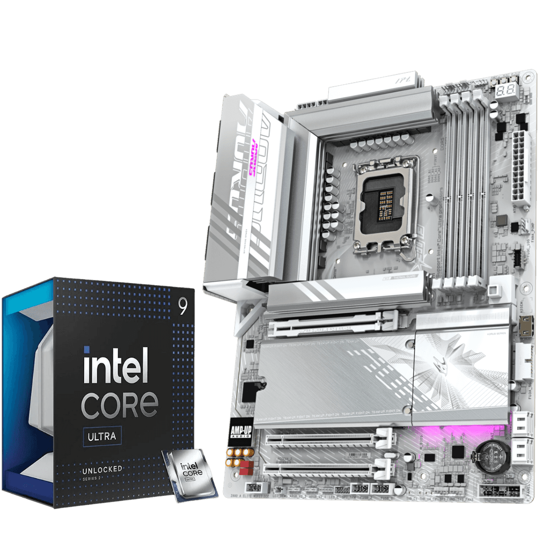 Gigabyte Intel Core Ultra 9 285K Processor X Z890 AORUS ELITE WIFI7 ICE Motherboard  | Ultra Series Combo - thumbnail 1