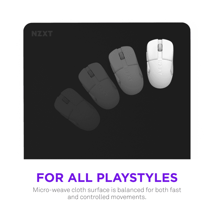 NZXT NZXT Zone XL Premium Cloth Gaming Mouse Pad, 750x400mm, Black | MM-XLGSP-BK - thumbnail 6