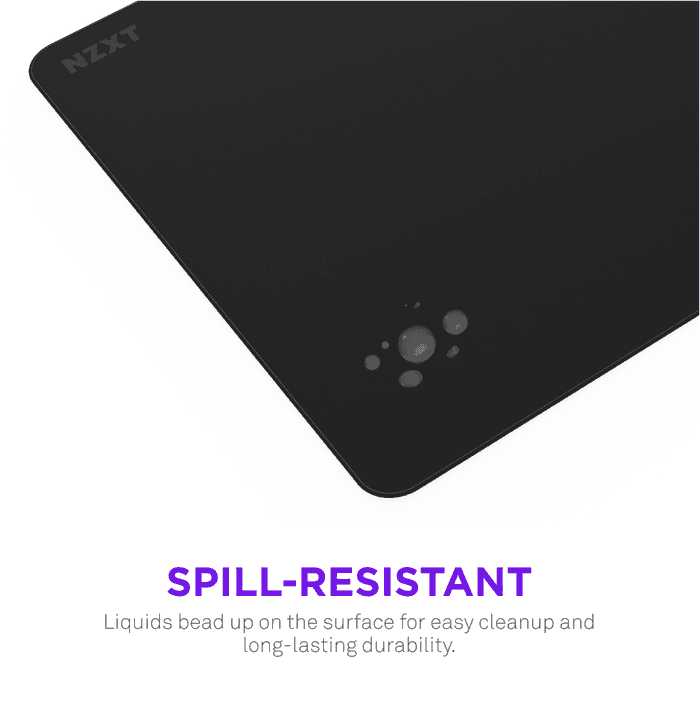 NZXT Zone XL Cloth Gaming Mousepad, Spill-Resistant, L 750 mm (29.53 in), W 400 mm (15.75 in), Micro-weave cloth, Black | MM-XLGSP-BK thumbnail 4