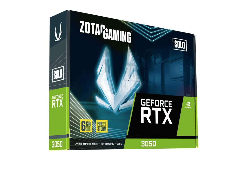 ZOTAC ZOTAC GAMING NVIDIA GeForce RTX 3050 6GB GDDR6 Solo Graphics card, 6GB GDDR6, 96-bit 14 Gbps, 2304 CUDA cores, Single 90mm fan + Heatsink | ZT-A30510G-10L - thumbnail 4