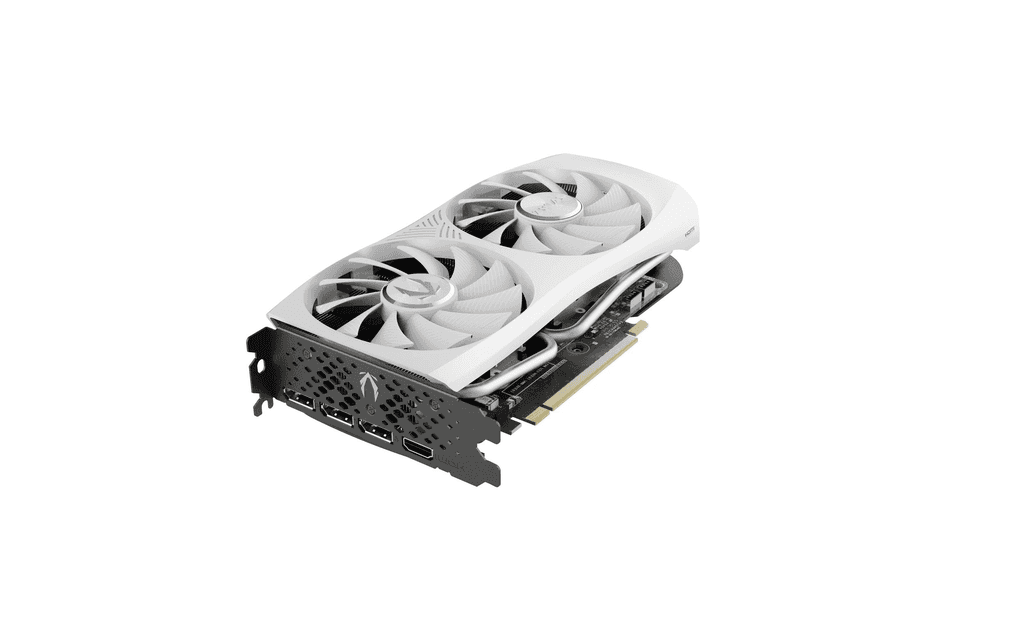  ZOTAC GAMING GeForce RTX 4060 Ti 8GB Twin Edge OC White Edition Graphics Card, 8GB GDDR6 128-bit Memory, 2565MHz Engine Clock , 4352 CUDA cores, 3 x DisplayPort 1.4a (up to 7680x4320@60Hz) 1 x HDMI?? Connector | ZT-D40610Q-10M thumbnail 2
