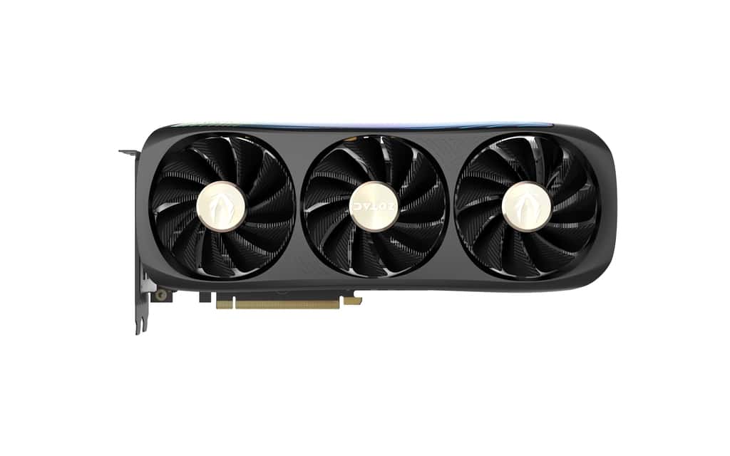 ZOTAC ZOTAC GAMING GeForce RTX 4070 AMP AIRO Graphics Card, 12GB GDDR6X 192-bit Memory, 2535 MHz Boost Clock, 21Gbps Memory Speed, 5888 CUDA Cores, PCI Express 4.0, 1x HDMI / 3x DP | ZT-D40700F-10P - thumbnail 3