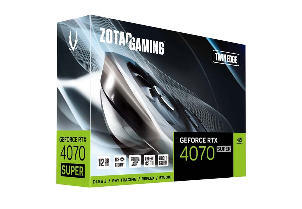 ZOTAC ZOTAC GAMING GeForce RTX 4070 SUPER Twin Edge 12GB GDDR6X Graphic card, 7168 CUDA cores, 192-bit, 2475 MHz, 21 Gbps, 3 x DisplayPort1 x HDMI, RGB, IceStorm 2.0 | ZT-D40720E-10M - thumbnail 5