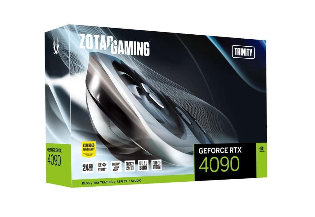 ZOTAC  ZOTAC GAMING GeForce RTX 4090 Trinity Graphics Card, 24GB GDDR6X 384-bit Memory, 16384 CUDA Cores, 21 Gb/s Memory Speed, 2520 MHz Engine Clock, PCIe 4.0x16, OpenGL 4.6, HDMI/DP | ZT-D40900D-10P - thumbnail 7