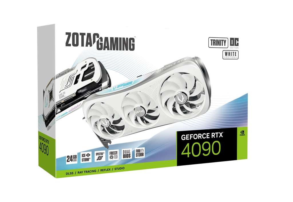 ZOTAC ZOTAC GAMING 4090 TRINITY OC EDITION WHITE powerful graphics card 24GB GDDR6X 384BIT,|ZT-D40900Q-10P|UPC: 810012083690 - thumbnail 7