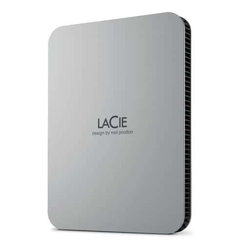 LaCie 1TB USB 3.2 Gen 1 Type-C External HDD Mobile Drive, 130 MB/s File Transfers Speed, Sleek, Portable Design by Neil Poulton, Windows and Mac Compatible, Space Gray | STLP1000400 thumbnail 2