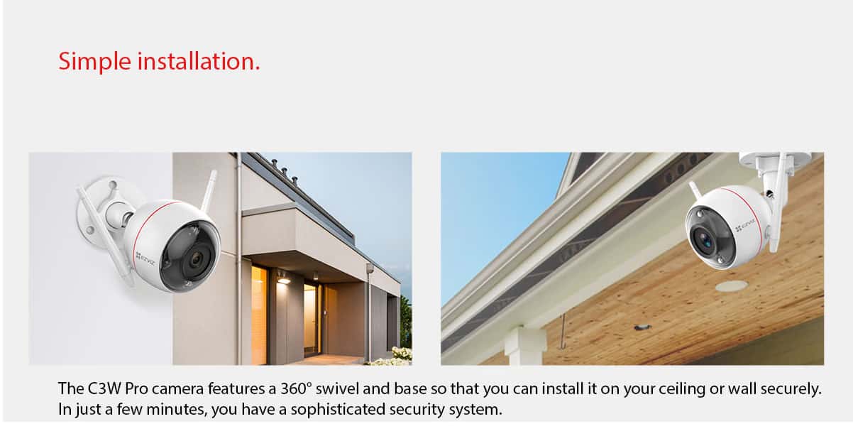 EZVIZ C3W Pro Smart Security Camera, Outdoor WiFi Camera 4MP with Color Night Vision, Two-Way Talk, Customizable Voice Alerts, IP67 Dust and Water Protection, Easy Installation, Works with Alexa    EZVIZ CS-C3W PRO 4MP  WIFI OUTDOOR CAMERA,6941545602257 thumbnail 1