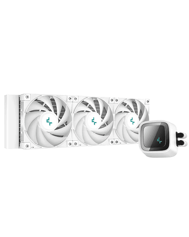 DeepCool LS720 SE WH AIO Liquid CPU Cooler, 360mm Radiator, 120mm ARGB Fans, 500~2250 RPM Fan Speed, 85.85 CFM Airflow, 3100 RPM Pump Speed, ARGB LED Lights, Hydro Bearing, White | R-LS720-WHAMMM-G-1 thumbnail 1