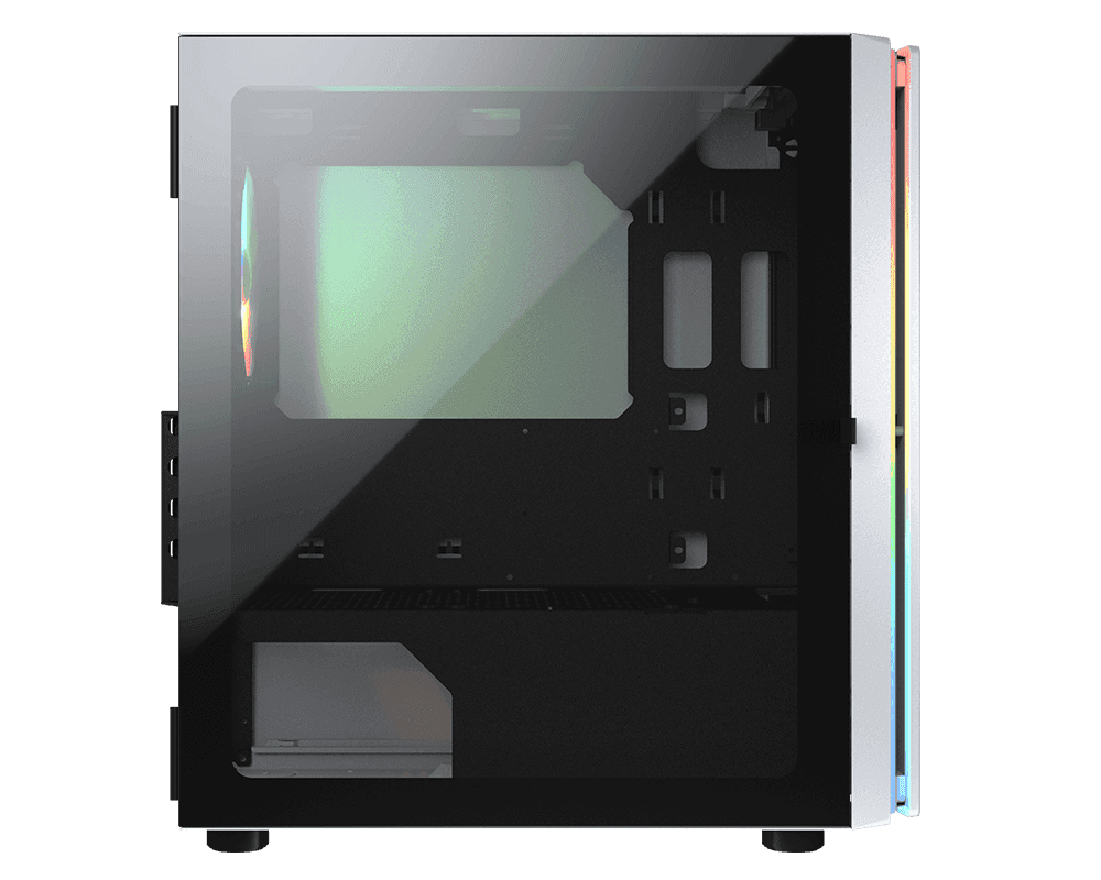 Cougar Purity RGB Mini Tower Case, 3mm Hinged Tempered Glass Panel, 1x Pre-Installed aRGB Fan, Up to 5xFan & 240mm Radiator Support, White | 385PC40.0002 thumbnail 6