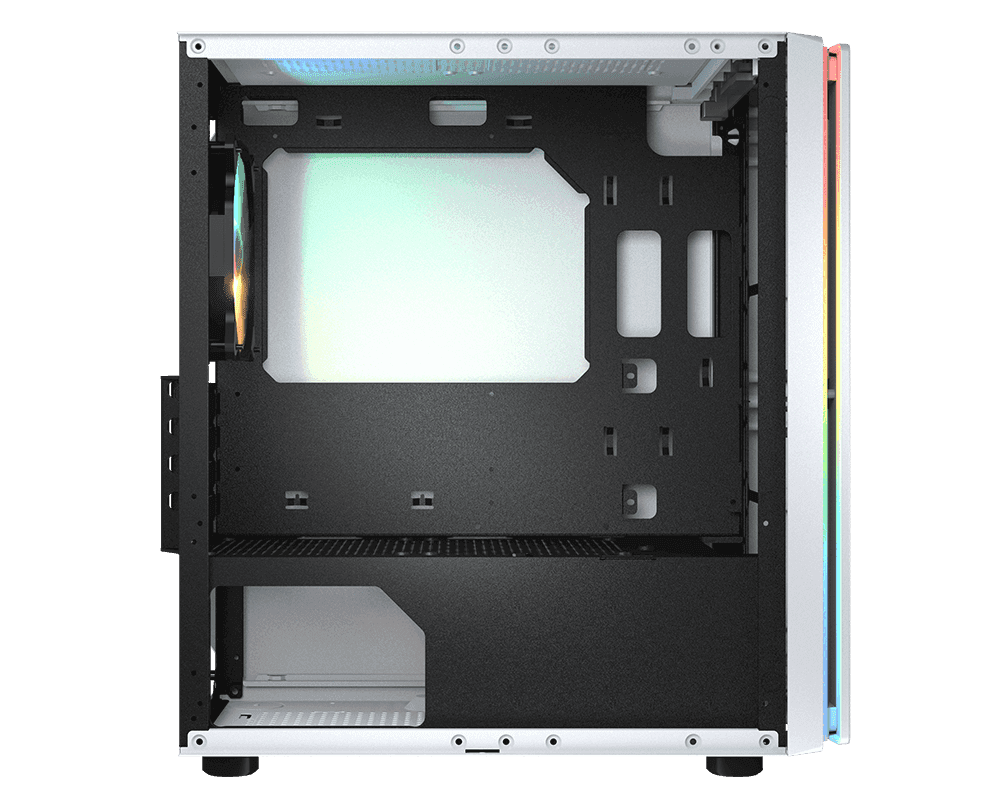 Cougar Purity RGB Mini Tower Case, 3mm Hinged Tempered Glass Panel, 1x Pre-Installed aRGB Fan, Up to 5xFan & 240mm Radiator Support, White | 385PC40.0002 thumbnail 7