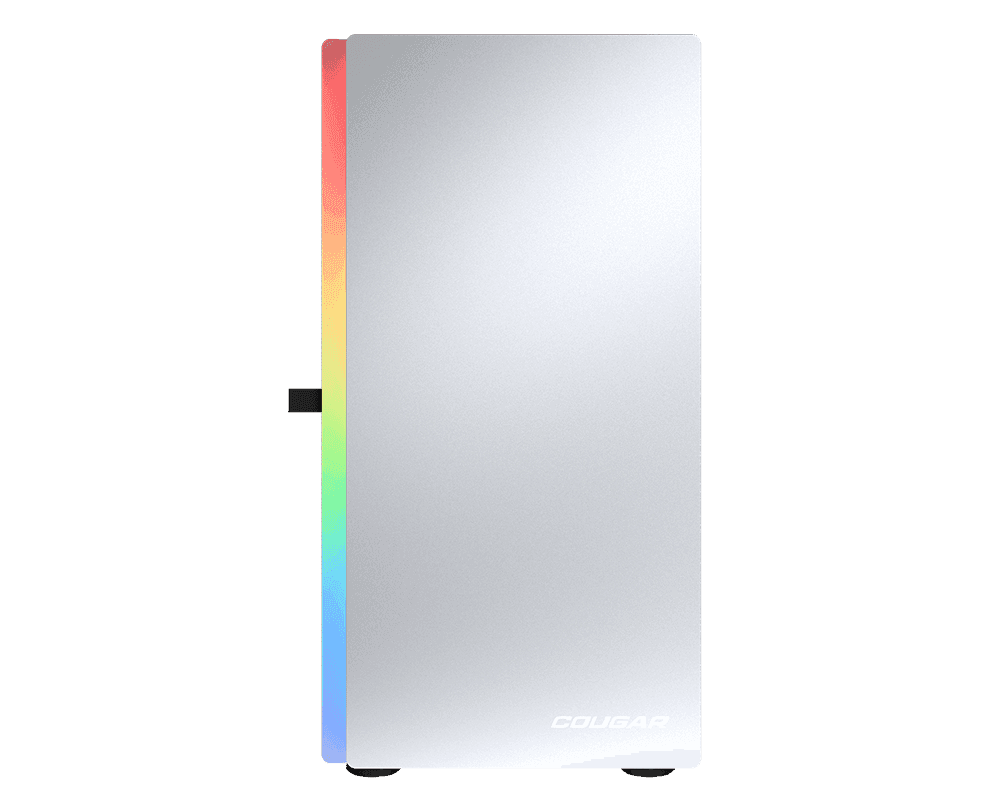 Cougar Purity RGB Mini Tower Case, 3mm Hinged Tempered Glass Panel, 1x Pre-Installed aRGB Fan, Up to 5xFan & 240mm Radiator Support, White | 385PC40.0002 thumbnail 4