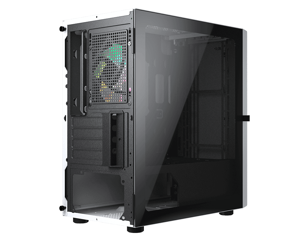 Cougar Purity RGB Mini Tower Case, 3mm Hinged Tempered Glass Panel, 1x Pre-Installed aRGB Fan, Up to 5xFan & 240mm Radiator Support, White | 385PC40.0002 thumbnail 8