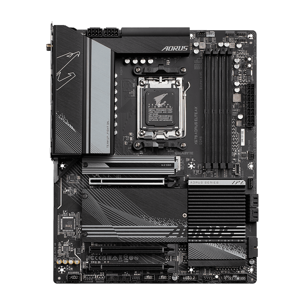 Gigabyte X670 AORUS ELITE AX DDR5 AM5 Motherboard, AMD X670 Chipset, Dual Channel DDR5, Next Generation Storage, Mega-Heatpipe & M.2 Thermal Guard, 2.5GbE LAN & Wi-Fi 6E 802.11ax, HDMI | X670 AORUS ELITE AX thumbnail 2