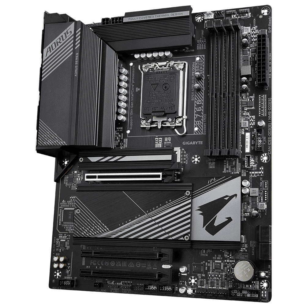 Gigabyte B760 Aorus Elite AX DDR4 LGA1700 ATX PC Motherboard | B760 AORUS ELITE DDR4 thumbnail 3