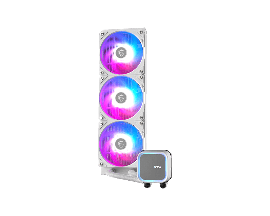 MSI MAG Coreliquid A13 360 White - AIO ARGB Liquid Cooling - 360mm Radiator - Triple 120mm ARGB PWM Fans - EZ Connect - LGA 1700/1851/AM5/AM4 Compatible | 306-7ZWDA21-L80 thumbnail 2